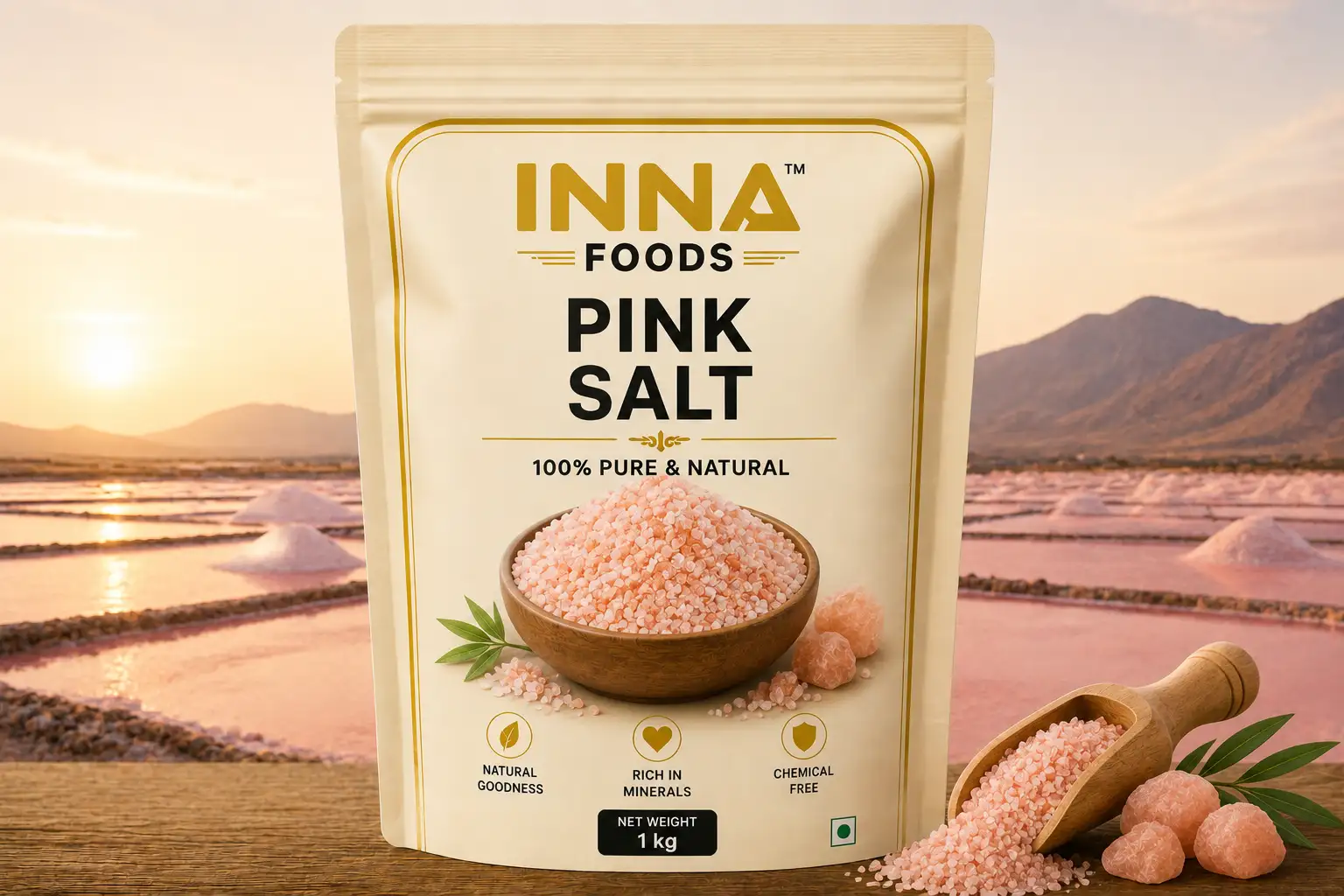 INNA Food  Organic Pink Salt 1kg