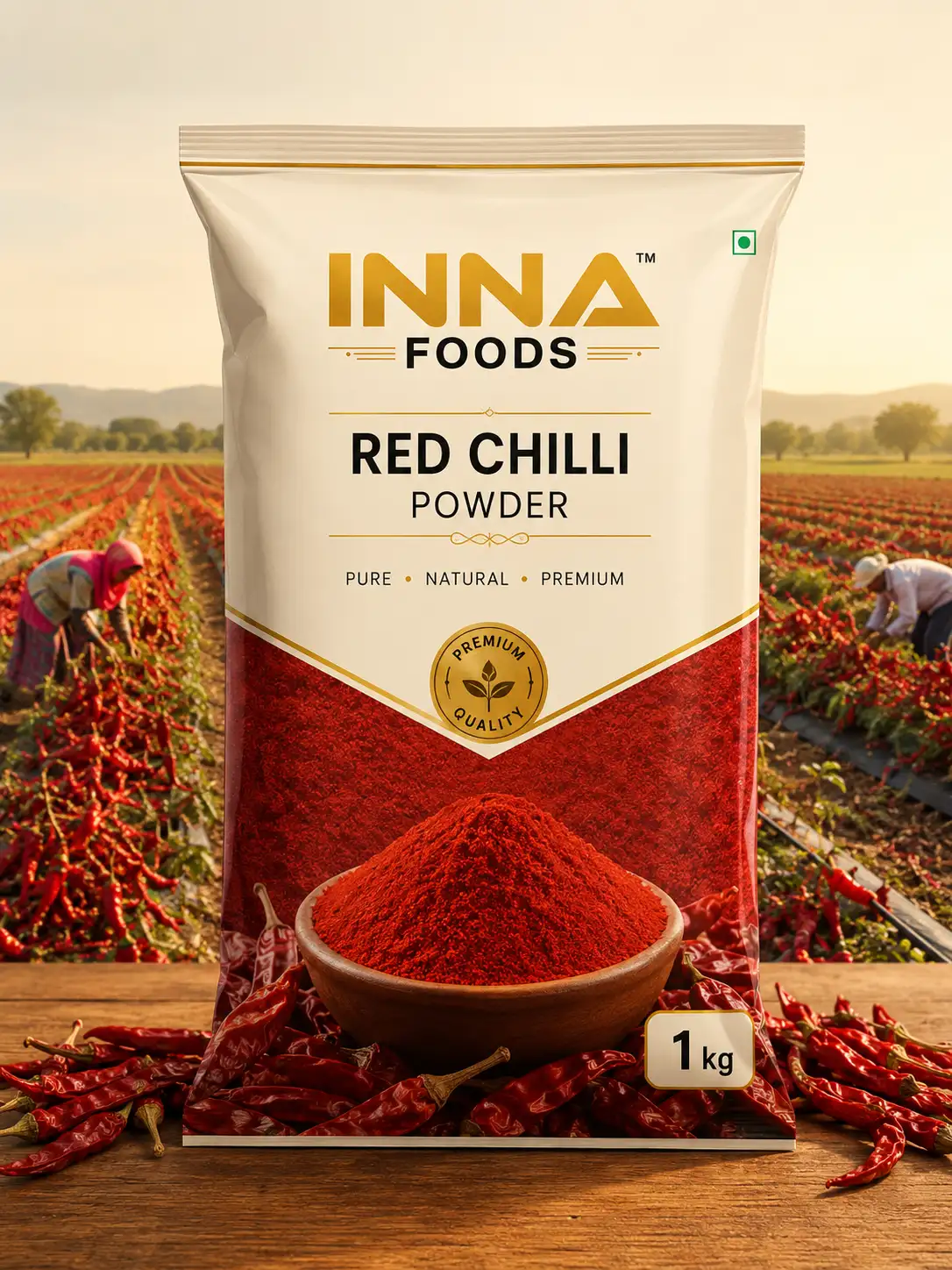 Inna Foods Organic Red Chilli Powder 1kg