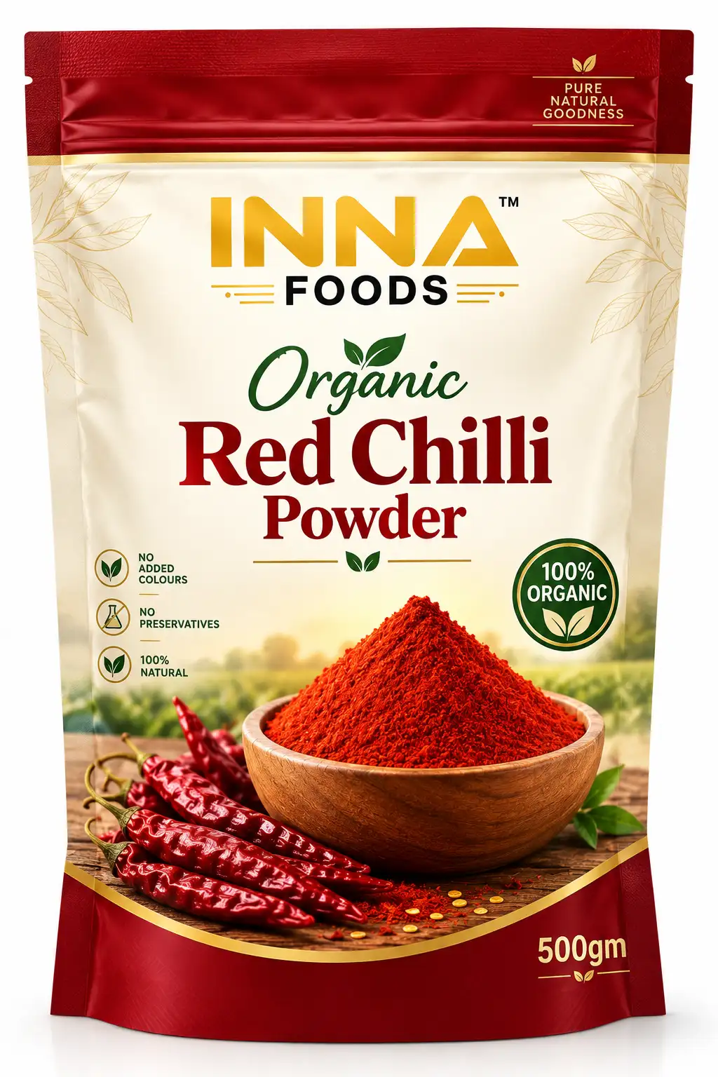 INNA Foods Organic Red Chilli Powder 500 gm