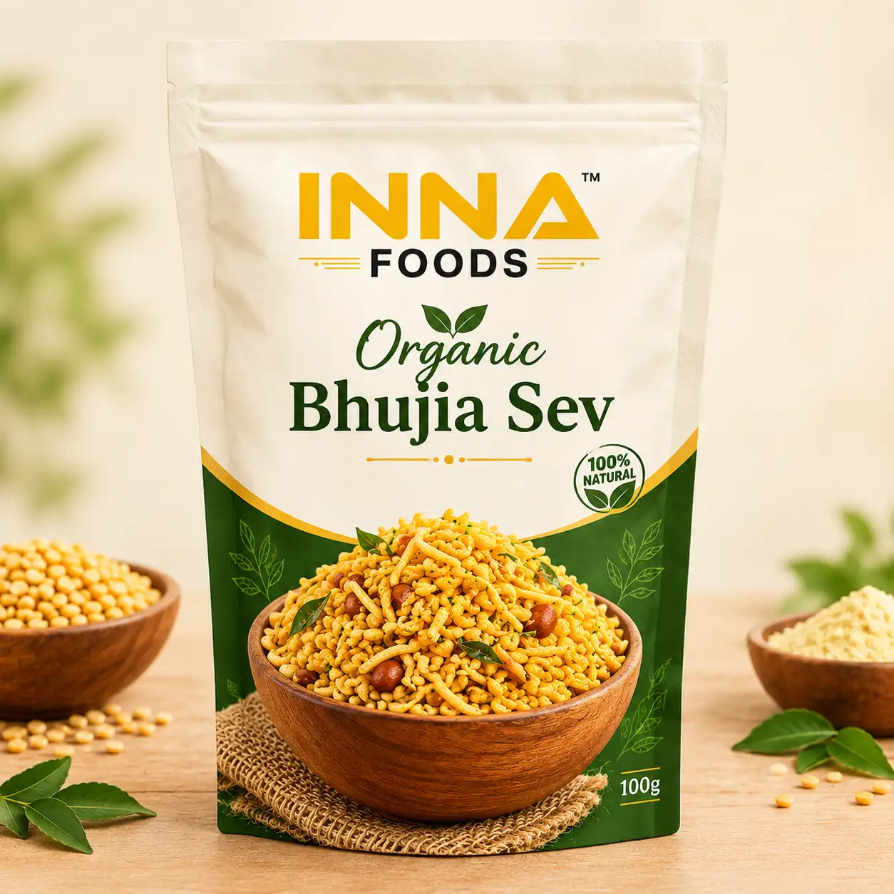 INNA FOODS Organic Bhujia Sev 100gm